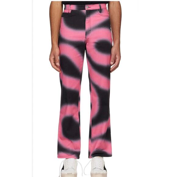 Double Rainbouu Black Pink Printed Jeans Size 30 x 30 - Picture 3 of 6